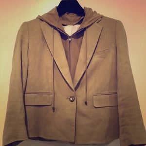 Veronica Beard Camel jacket/zip out lining/hood